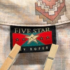 Vintage Roper Shirt Womens 2X Brown Cactus Southwest Camp Five Star USA 90s