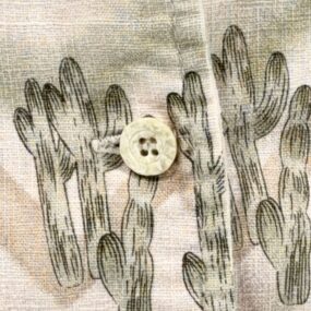 Vintage Roper Shirt Womens 2X Brown Cactus Southwest Camp Five Star USA 90s