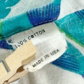 Vintage Mr Witt Hawaiian Shirt Adult LARGE White Parrots Loop Collar USA 80s