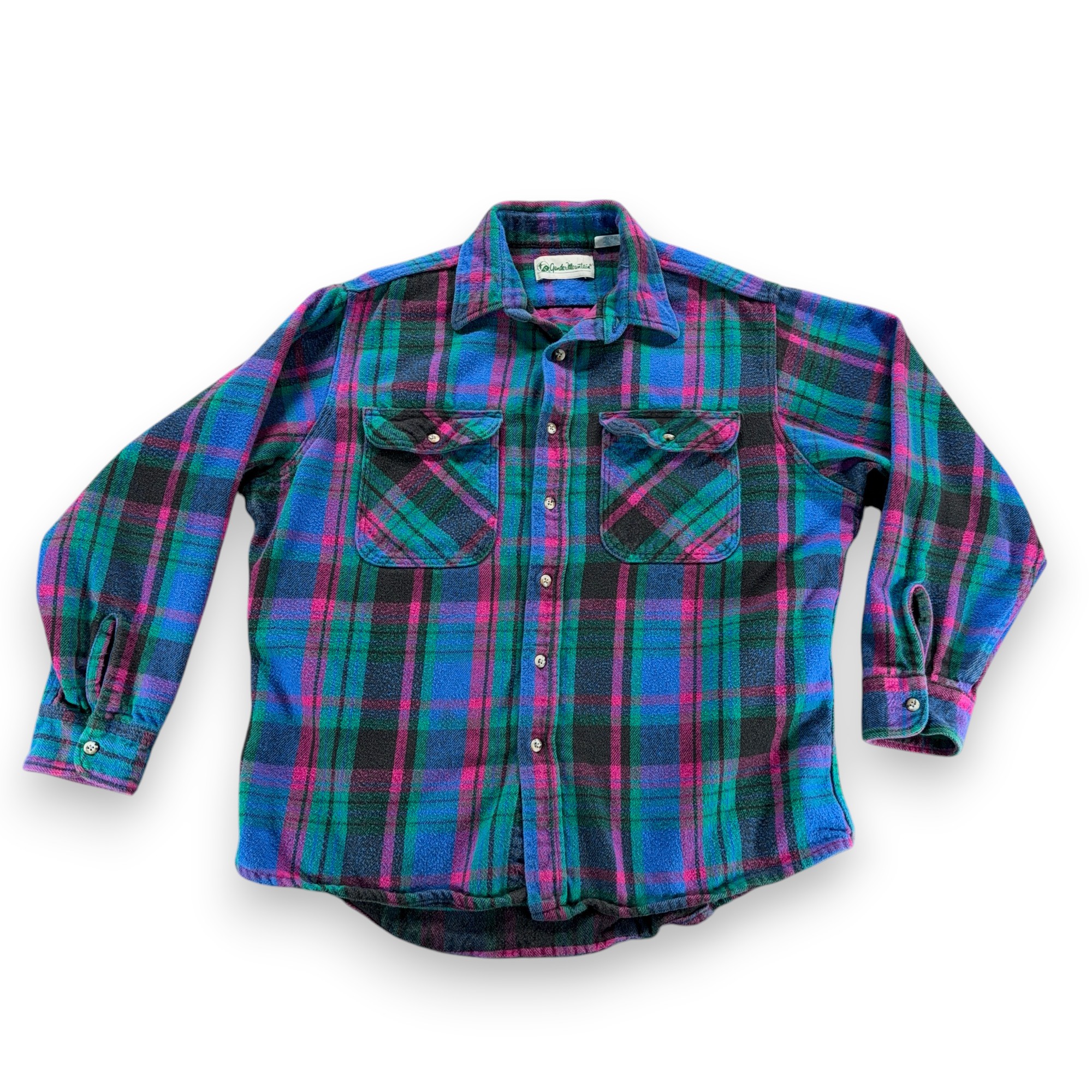Vintage Gander Mountain Shirt Adult EXTRA LARGE Blue Pink Plaid Flannel USA 90s-1 Vintage Gander Mountain Shirt Adult EXTRA LARGE Blue Pink Plaid Flannel USA 90s