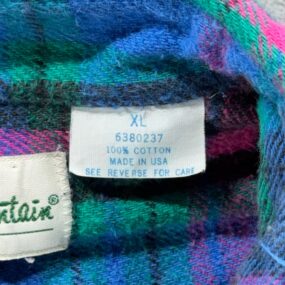 Vintage Gander Mountain Shirt Adult EXTRA LARGE Blue Pink Plaid Flannel USA 90s