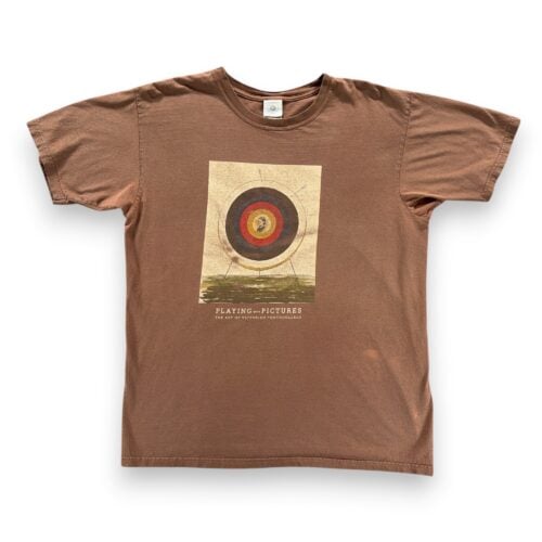 Playing With Pictures Shirt Adult MEDIUM Brown Victorian Photocollage Exhibit