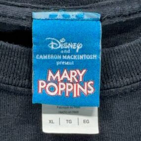 Mary Poppins Shirt Adult EXTRA LARGE Black Supercalifragilisticexpialidocious