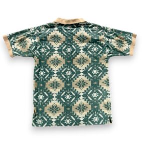 Vintage Roper Polo Shirt Adult MEDIUM Green Aztec Southwest Western Yoke 90s