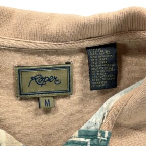 Vintage Roper Polo Shirt Adult MEDIUM Green Aztec Southwest Western Yoke 90s