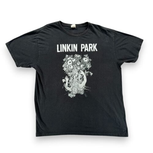 Linkin Park Shirt Adult 2XL XXL Black Band Tee Eyeball Guts Graphic Nu Metal Y2K