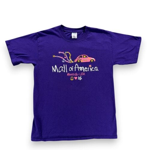 Vintage Mall America Shirt Adult MEDIUM Purple Minnesota Peace VW Beetle Bug 90s