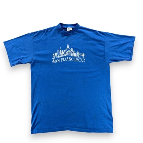 Vintage San Francisco Shirt Adult EXTRA LARGE Blue Skyline Single Stitch USA 80s