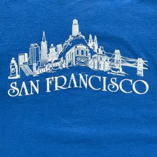 Vintage San Francisco Shirt Adult EXTRA LARGE Blue Skyline Single Stitch USA 80s-2 Vintage San Francisco Shirt Adult EXTRA LARGE Blue Skyline Single Stitch USA 80s