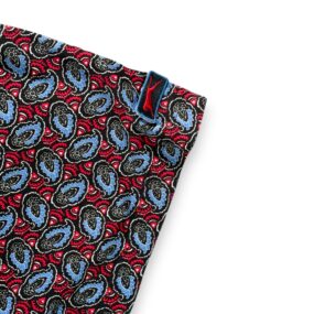 Vintage Slazenger Polo Shirt Adult LARGE Black Red AllOver Paisley Golf 90s