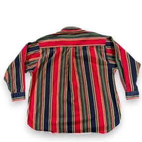 Vintage Santana Shirt Adult 3XL XXXL Red Blue Green Striped Button Down Bold 90s