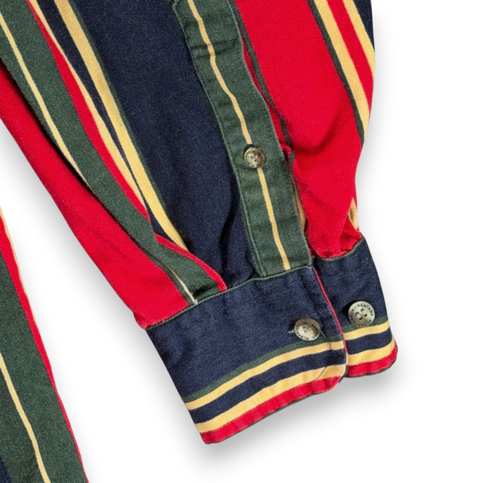 Vintage Santana Shirt Adult 3XL XXXL Red Blue Green Striped Button Down Bold 90s-6 Vintage Santana Shirt Adult 3XL XXXL Red Blue Green Striped Button Down Bold 90s
