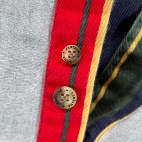Vintage Santana Shirt Adult 3XL XXXL Red Blue Green Striped Button Down Bold 90s