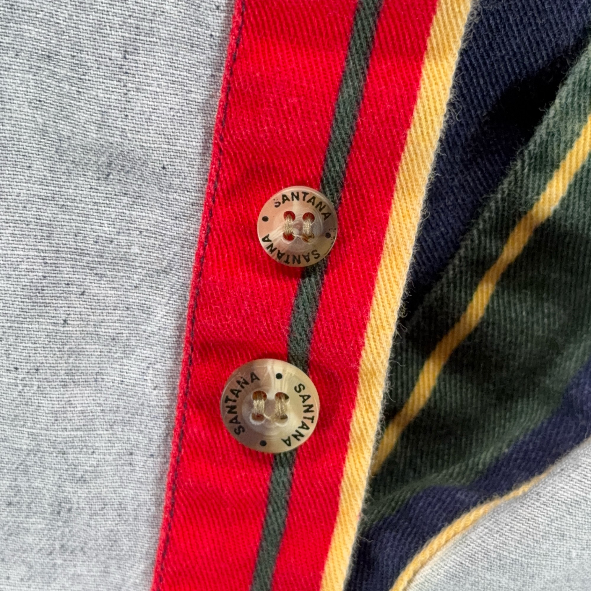 Vintage Santana Shirt Adult 3XL XXXL Red Blue Green Striped Button Down Bold 90s-7 Vintage Santana Shirt Adult 3XL XXXL Red Blue Green Striped Button Down Bold 90s