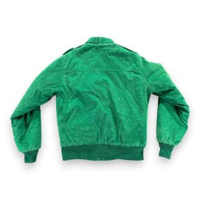Vintage Corduroy Bomber Jacket Adult MEDIUM Green CCS Patch Workwear USA 80s