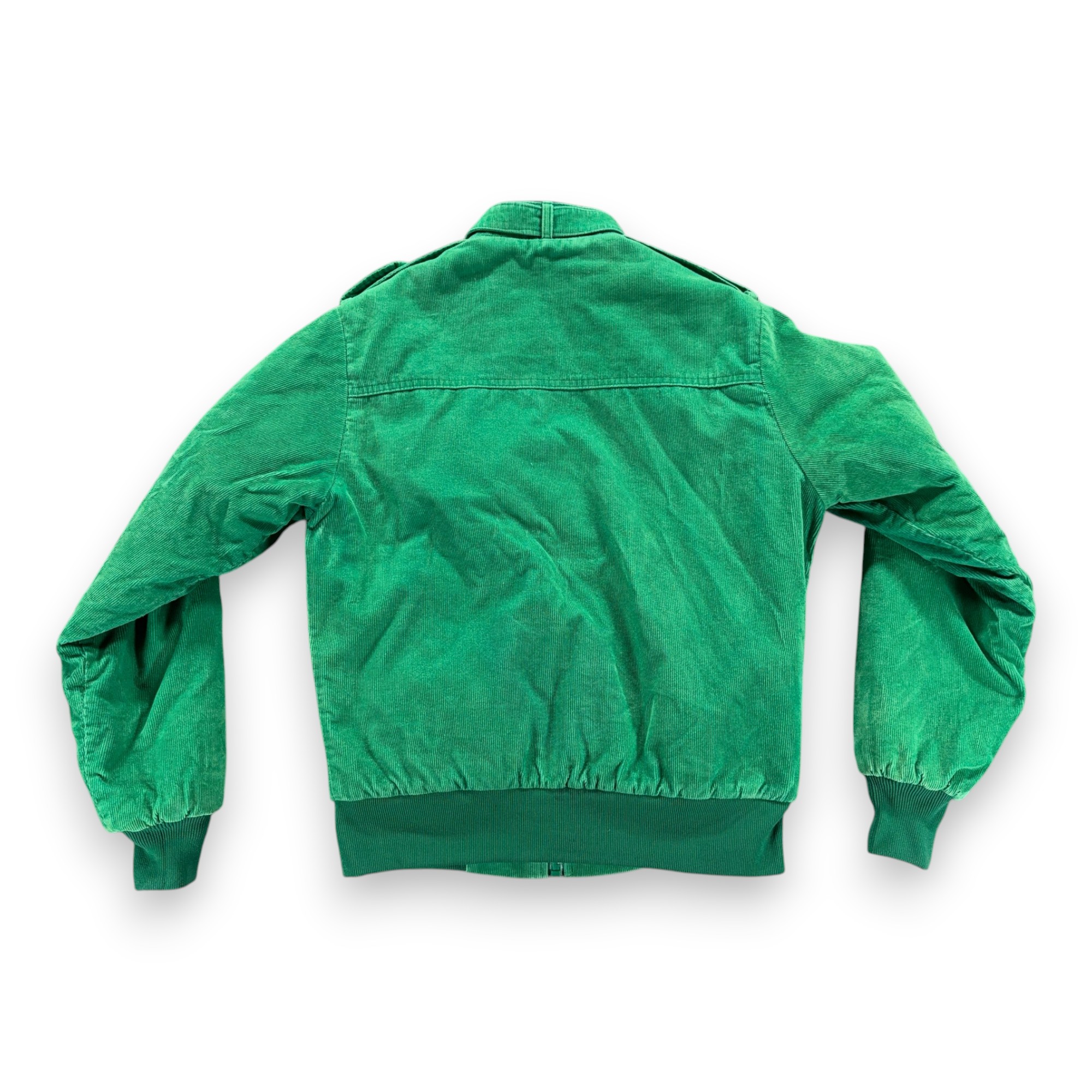 Vintage Corduroy Bomber Jacket Adult MEDIUM Green CCS Patch Workwear USA 80s-3 Vintage Corduroy Bomber Jacket Adult MEDIUM Green CCS Patch Workwear USA 80s