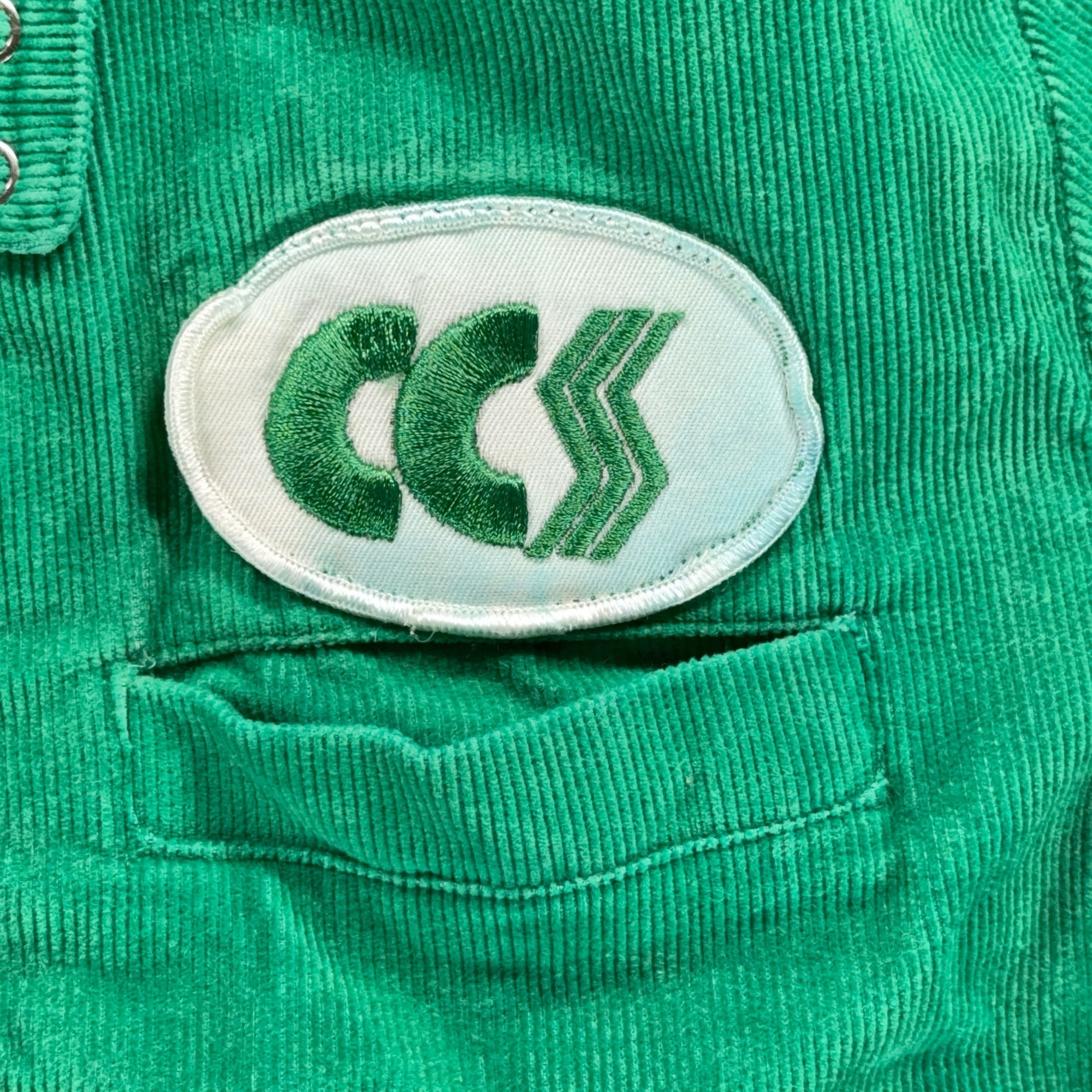 Vintage Corduroy Bomber Jacket Adult MEDIUM Green CCS Patch Workwear USA 80s-5 Vintage Corduroy Bomber Jacket Adult MEDIUM Green CCS Patch Workwear USA 80s