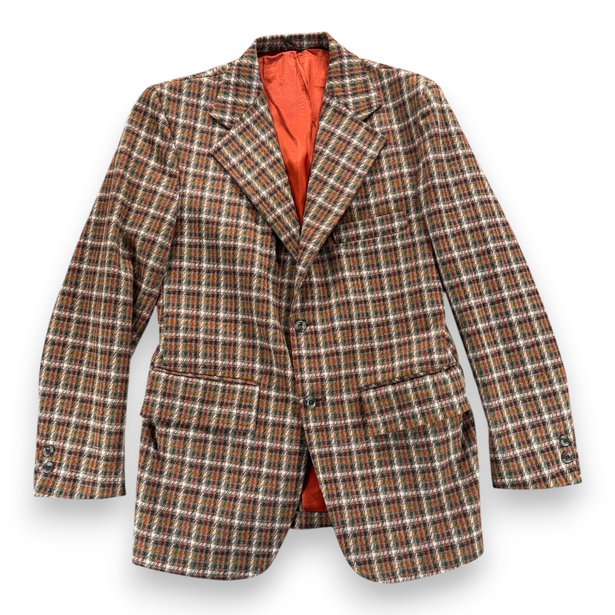 Vintage Houndstooth Jacket Mens 38 Brown Blazer Gun Club Check Rugby USA 70s-1 Vintage Houndstooth Jacket Mens 38 Brown Blazer Gun Club Check Rugby USA 70s