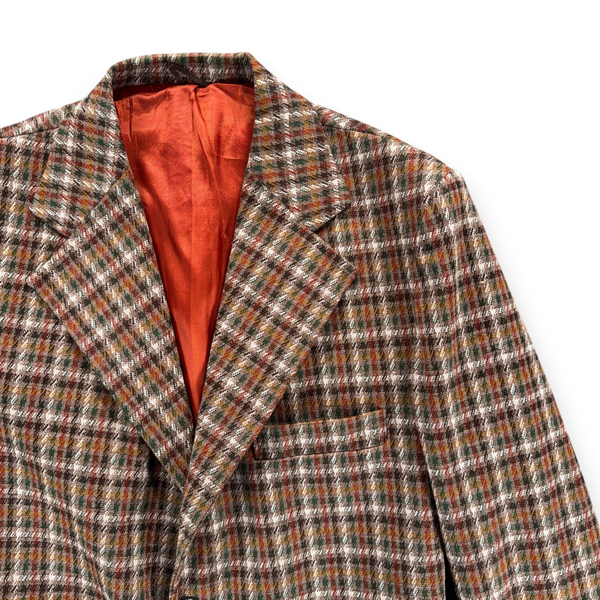 Vintage Houndstooth Jacket Mens 38 Brown Blazer Gun Club Check Rugby USA 70s-2 Vintage Houndstooth Jacket Mens 38 Brown Blazer Gun Club Check Rugby USA 70s