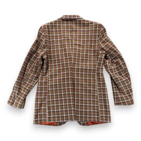 Vintage Houndstooth Jacket Mens 38 Brown Blazer Gun Club Check Rugby USA 70s