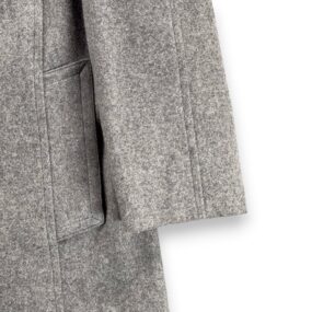 Vintage Grais Coat Mens 38 Gray Wool Overcoat Topcoat Woolmark Lined USA 70s
