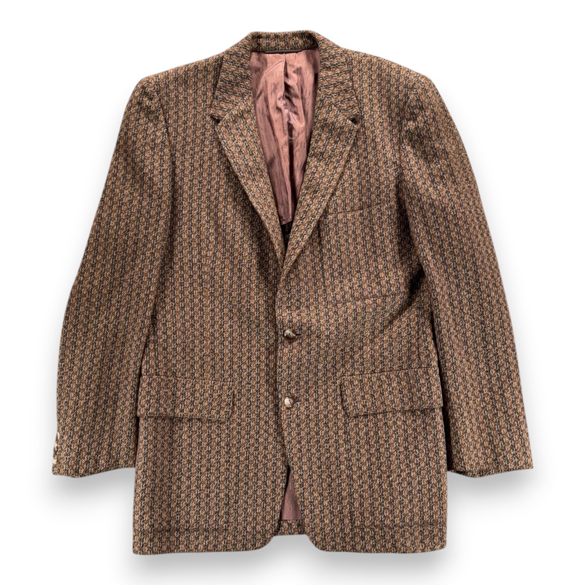 Vintage Eagle Clothes Jacket Mens 40 Brown Blazer Sport Coat Union Tweed USA 60s-1 Vintage Eagle Clothes Jacket Mens 40 Brown Blazer Sport Coat Union Tweed USA 60s