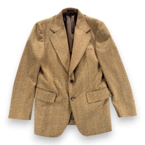 Vintage Sir Walter Jacket Mens 40 Brown Blazer University Double Knit Fleck 70s