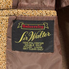 Vintage Sir Walter Jacket Mens 40 Brown Blazer University Double Knit Fleck 70s
