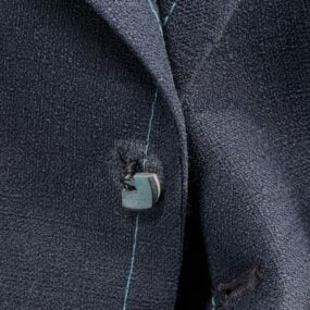 Vintage Jacket Mens 38 Blue Blazer Contrast Stitch Patch Pocket Disco USA 70s