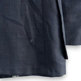 Vintage Jacket Mens 38 Blue Blazer Contrast Stitch Patch Pocket Disco USA 70s