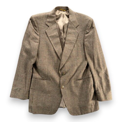 Vintage Kuppenheimer Jacket Mens 40 Brown Plaid Blazer Premier Edition 80s