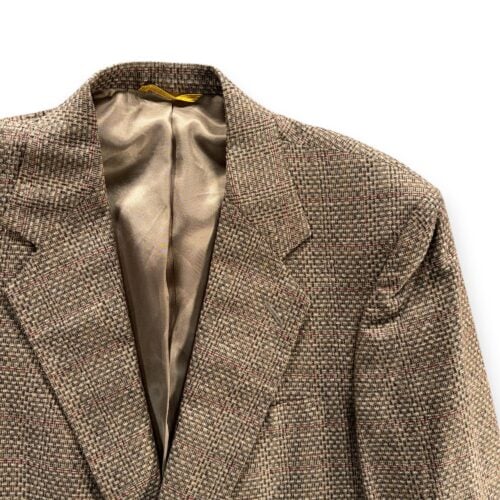 Vintage Kuppenheimer Jacket Mens 40 Brown Plaid Blazer Premier Edition 80s-2 Vintage Kuppenheimer Jacket Mens 40 Brown Plaid Blazer Premier Edition 80s