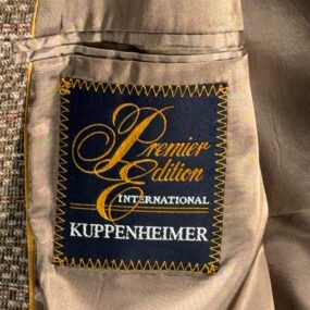 Vintage Kuppenheimer Jacket Mens 40 Brown Plaid Blazer Premier Edition 80s