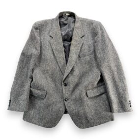 Vintage Magee Donegal Tweed Jacket Mens 44 Gray Wool Blazer Moores Ireland 80s