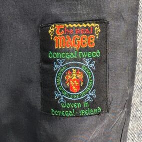 Vintage Magee Donegal Tweed Jacket Mens 44 Gray Wool Blazer Moores Ireland 80s