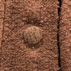 Vintage Coronet Coat Womens MEDIUM Brown Swing Fur Collar Boucle Union USA 60s