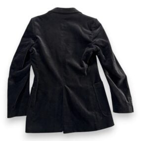 Vintage Paul Boye Suit Mens 36 28x33 Pants Black Cotton Velvet Blazer 2pc 80s