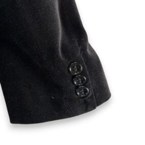 Vintage Paul Boye Suit Mens 36 28x33 Pants Black Cotton Velvet Blazer 2pc 80s