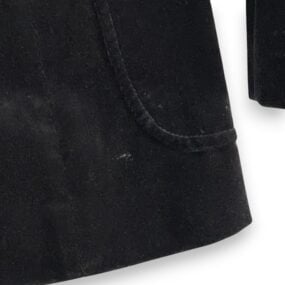 Vintage Paul Boye Suit Mens 36 28x33 Pants Black Cotton Velvet Blazer 2pc 80s