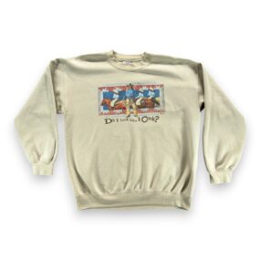 Vintage Cowgirl Sweater Adult LARGE Brown Do I Look Like I Cook Sweatshirt Y2K