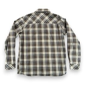 511 Tactical Western Shirt Adult LARGE Brown Gray Plaid Snap Front Utility