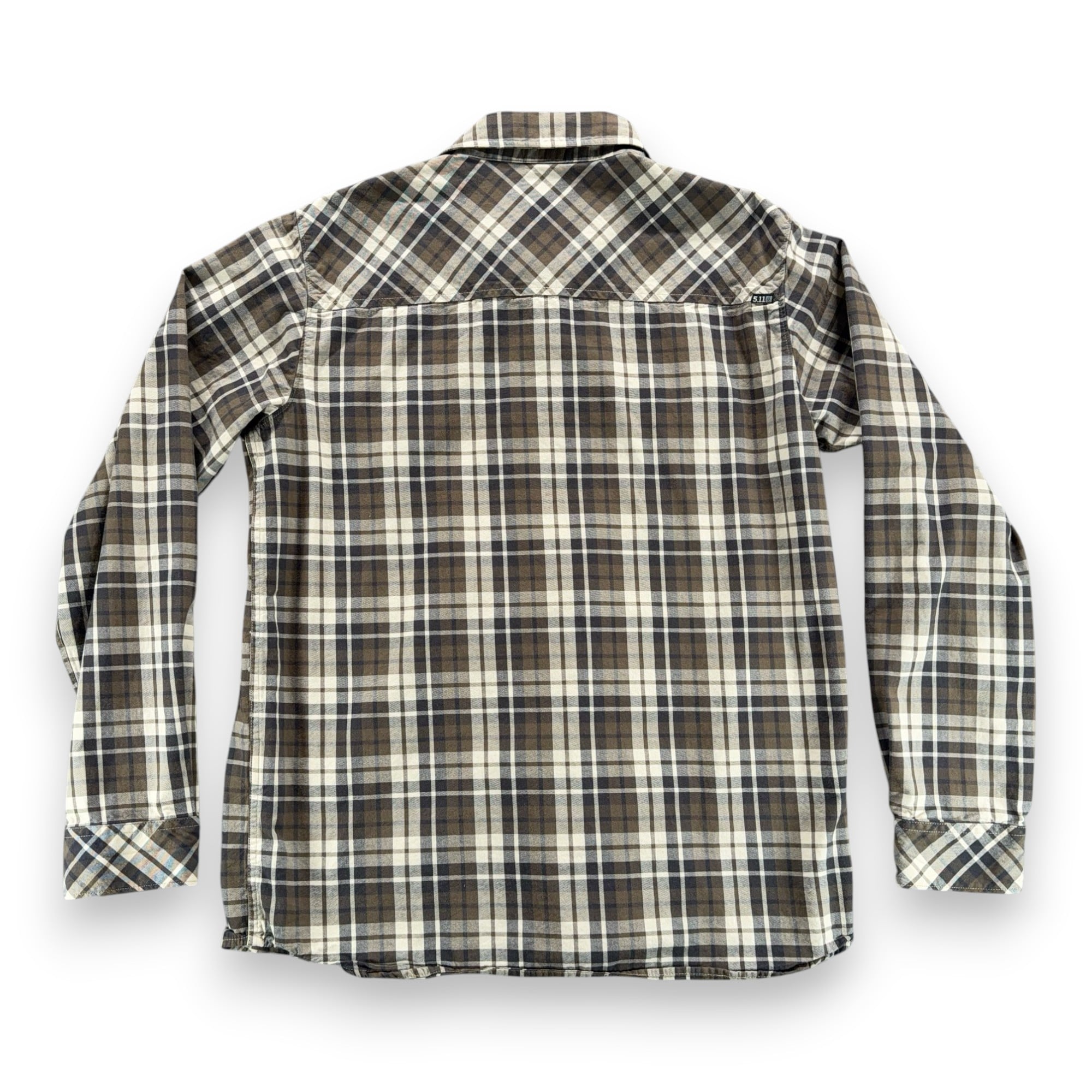 511 Tactical Western Shirt Adult LARGE Brown Gray Plaid Snap Front Utility-3 511 Tactical Western Shirt Adult LARGE Brown Gray Plaid Snap Front Utility