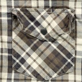 511 Tactical Western Shirt Adult LARGE Brown Gray Plaid Snap Front Utility