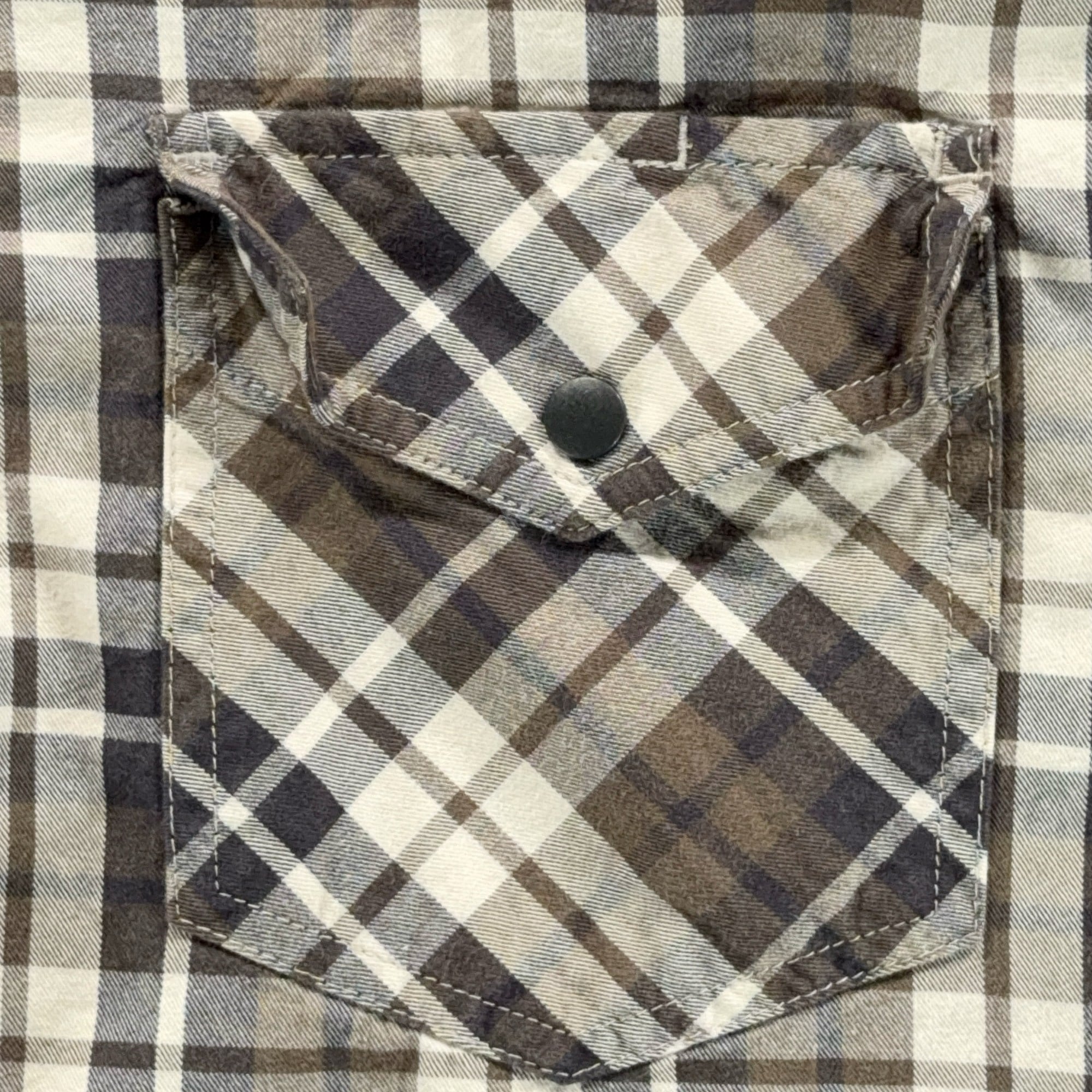 511 Tactical Western Shirt Adult LARGE Brown Gray Plaid Snap Front Utility-5 511 Tactical Western Shirt Adult LARGE Brown Gray Plaid Snap Front Utility