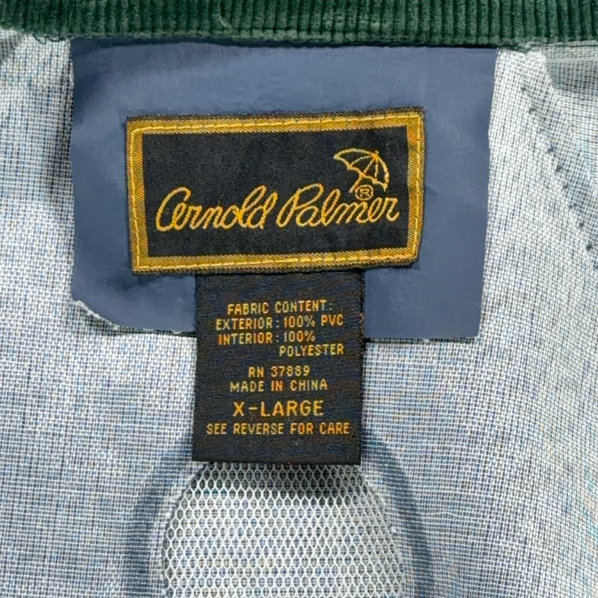 Vintage Arnold Palmer Rain Jacket Adult EXTRA LARGE Blue Golf PVC Raincoat 90s-5 Vintage Arnold Palmer Rain Jacket Adult EXTRA LARGE Blue Golf PVC Raincoat 90s