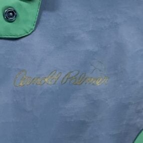 Vintage Arnold Palmer Rain Jacket Adult EXTRA LARGE Blue Golf PVC Raincoat 90s