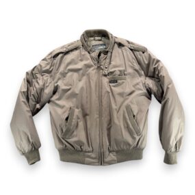 Vintage Members Only Jacket Adult LARGE Brown Racer Quilted Bomber Puffer 80s