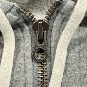 Vintage Polo Ralph Lauren Sweater Adult SMALL Gray Hoodie Sweatshirt Zip USA 90s