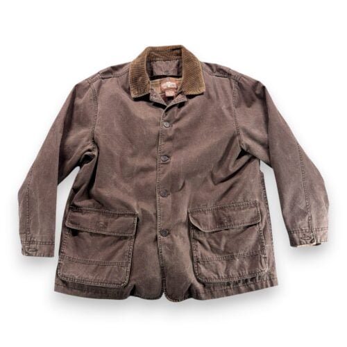 Vintage Levis Jacket Adult LARGE Brown Canvas Corduroy Barn Coat Chore Lined Y2K