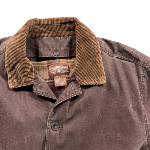 Vintage Levis Jacket Adult LARGE Brown Canvas Corduroy Barn Coat Chore Lined Y2K-2 Vintage Levis Jacket Adult LARGE Brown Canvas Corduroy Barn Coat Chore Lined Y2K